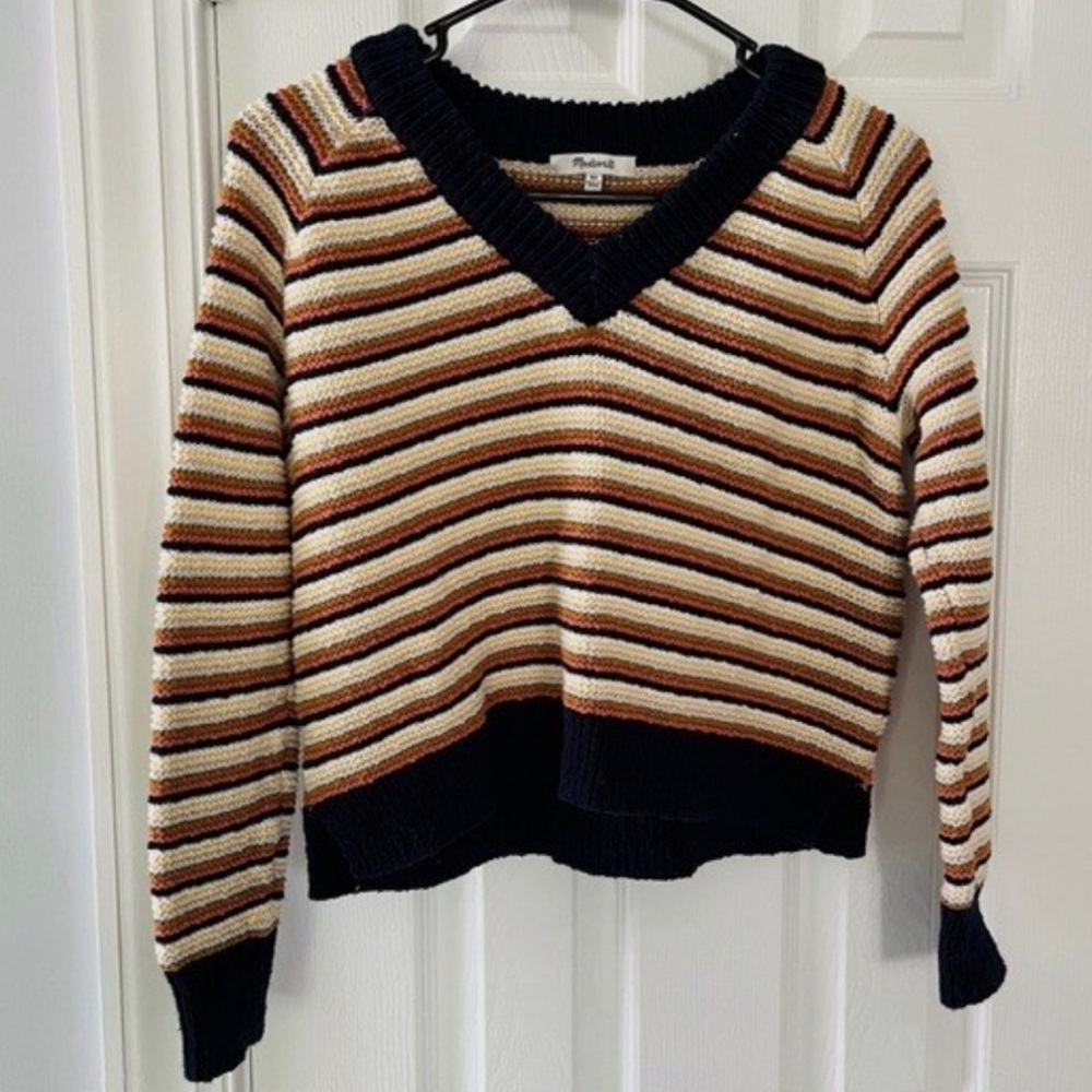 Madewell Arden V-Neck Crop Sweater